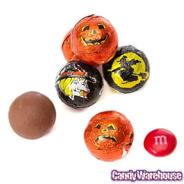 Halloween Foiled Chocolate Balls Candy: 2LB Bag