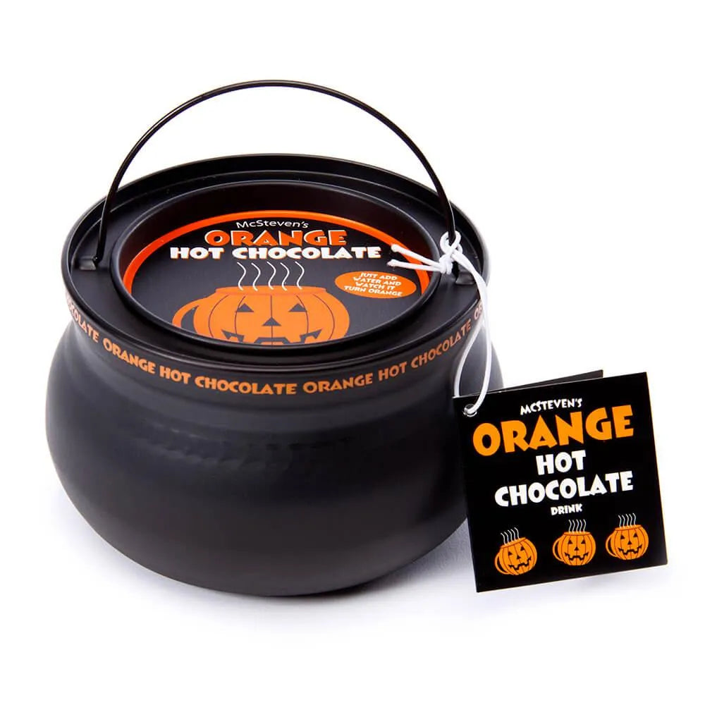 Halloween Orange Hot Chocolate Cauldron