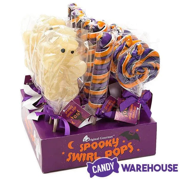 Halloween Swirl Lollipops Assortment: 18-Piece Display