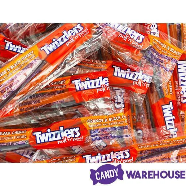 Halloween Twizzlers Orange and Black Cherry Twists Snack Size Packs: 10.12-Ounce Bag