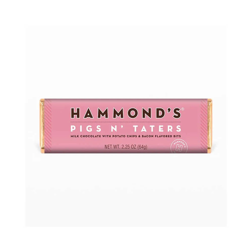 Hammond's Pigs N' Taters Milk Chocolate Bars: 12-Piece Box