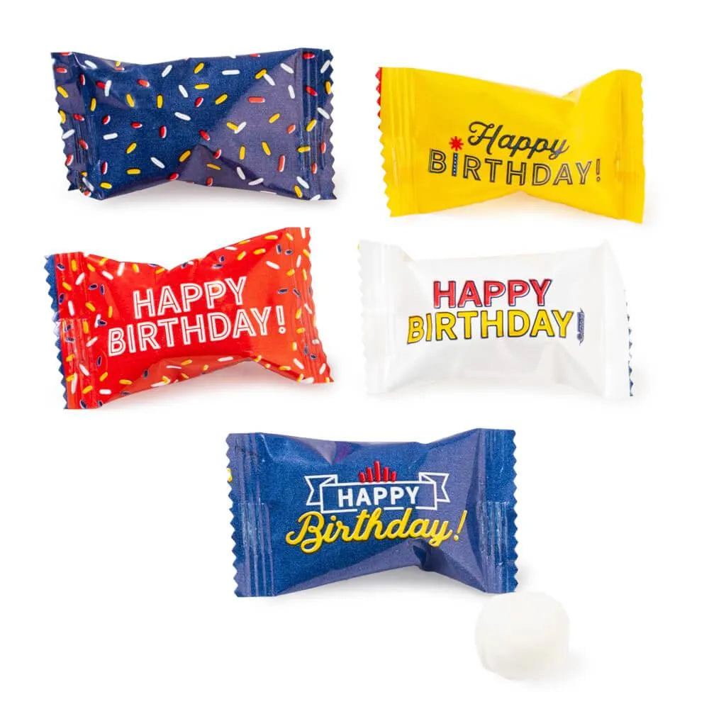 Happy Birthday Wrapped Buttermint Creams: 300-Piece Case