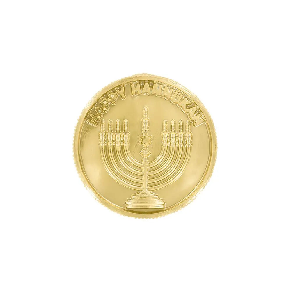 Happy Hanukkah Milk Chocolate Giant Gelt: 8.65-Ounce Coin