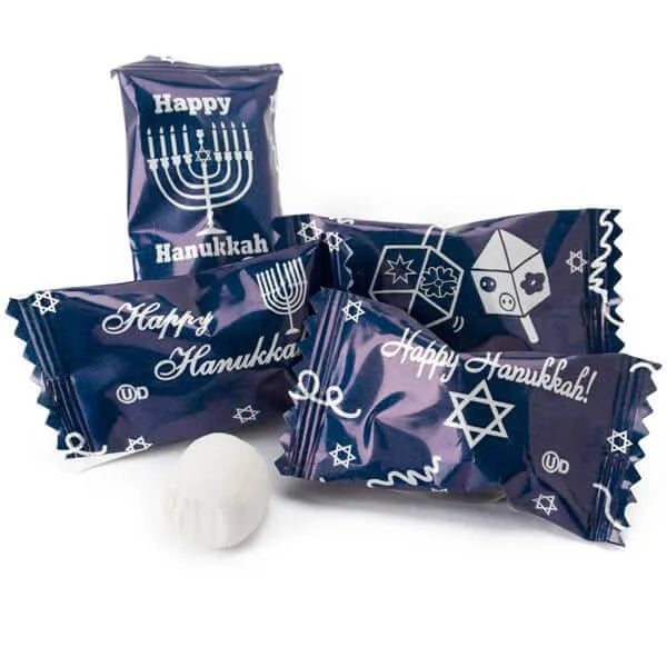 Happy Hanukkah Wrapped Buttermint Creams: 1000-Piece Case