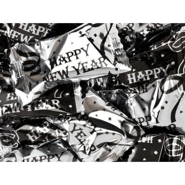 Happy New Year Wrapped Buttermint Creams: 1000-Piece Case