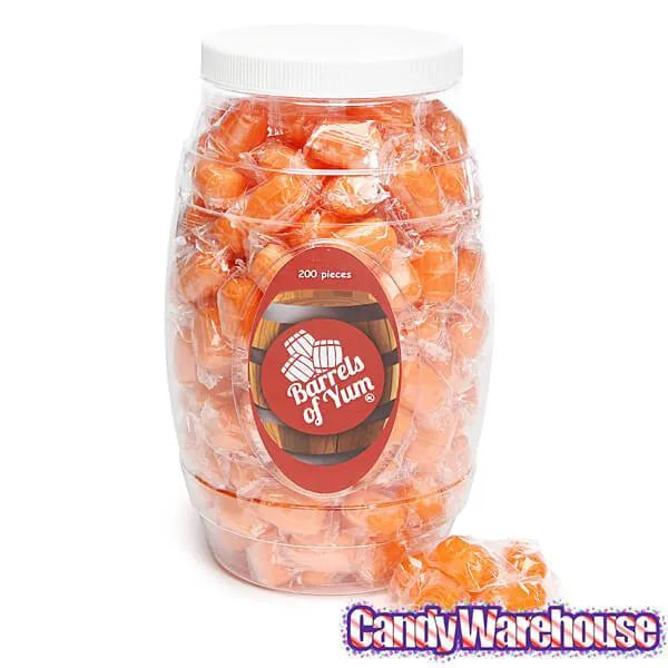 Hard Candy Barrels - Orange Cream: 200-Piece Barrel Jar