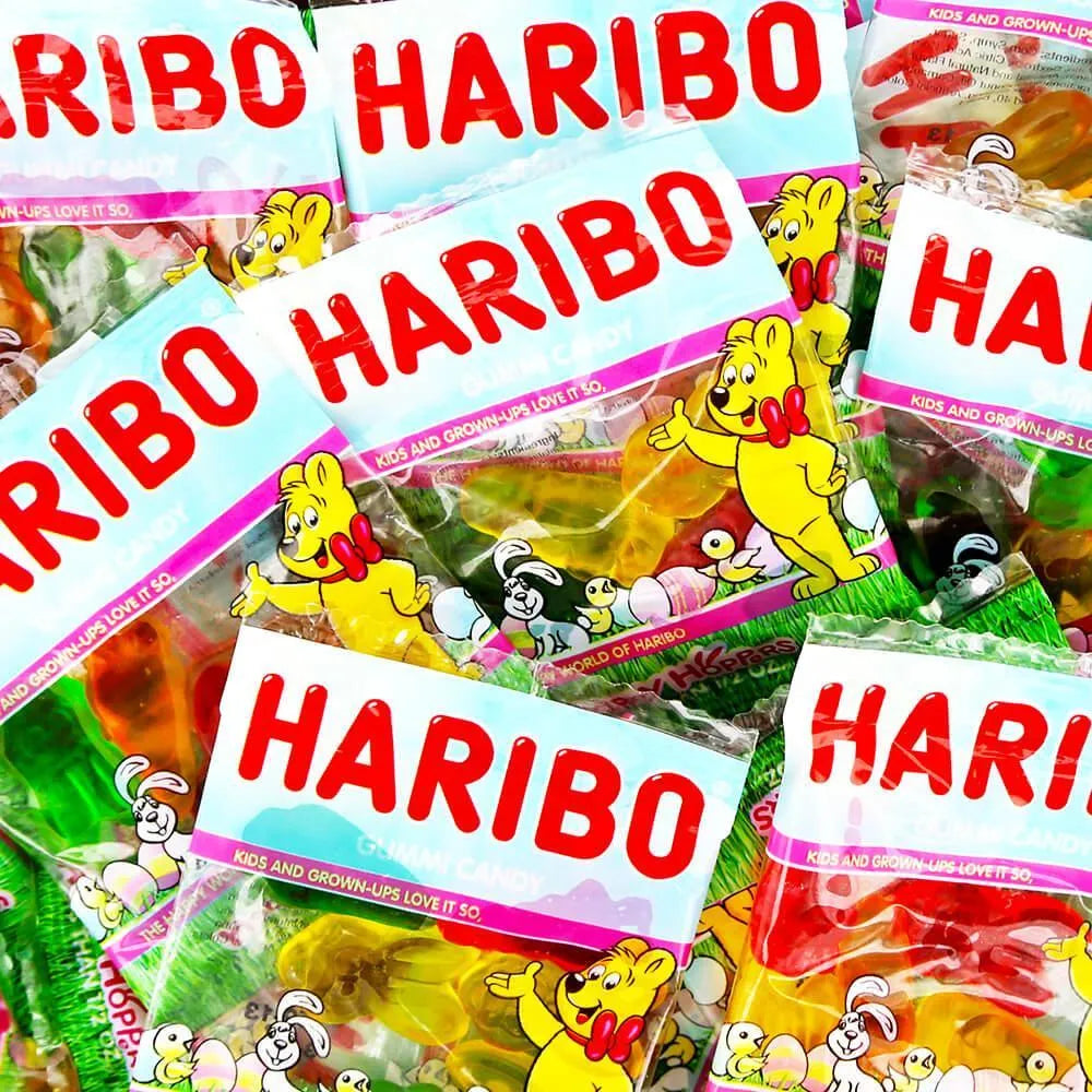 Haribo Bunnies and Carrots Gummy Easter Candy Fun Packs: 25-Piece Bag