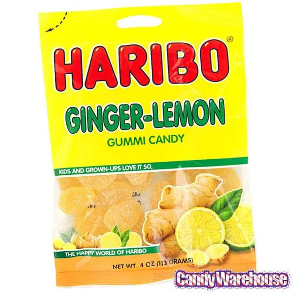 Haribo Ginger-Lemon Gummy Candy: 3LB Box