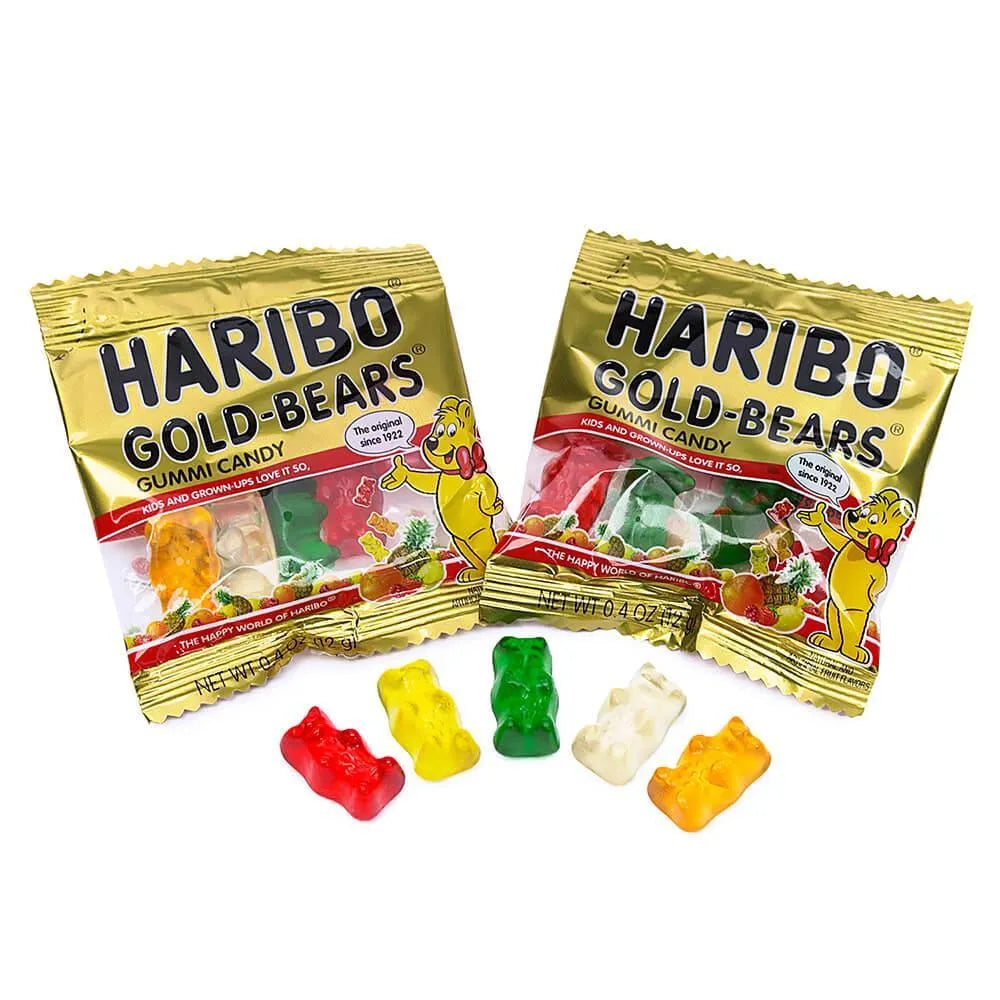 Haribo Gold-Bears Gummy Bears 0.4-Ounce Packs: 54-Piece Tub