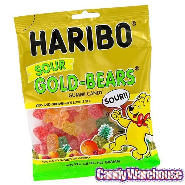 Haribo Gold-Bears Sour Gummy Bears Candy: 3LB Box