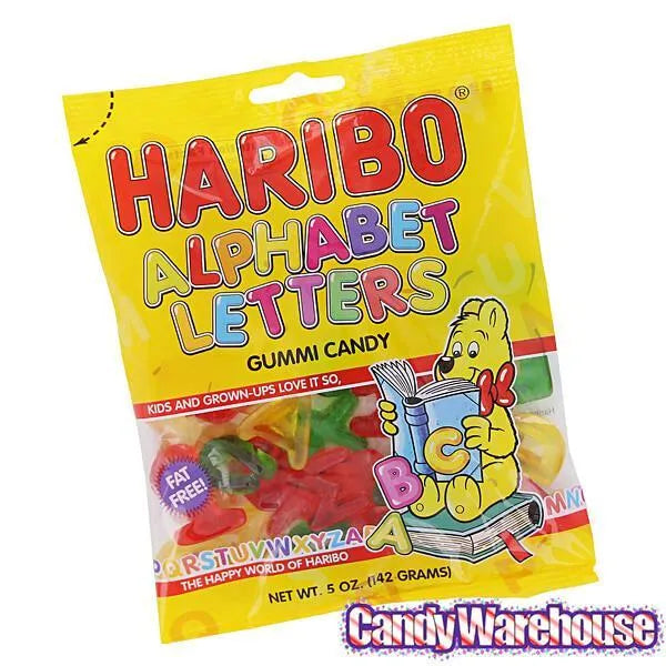 Haribo Gummy Alphabet Letters: 3.75LB Box