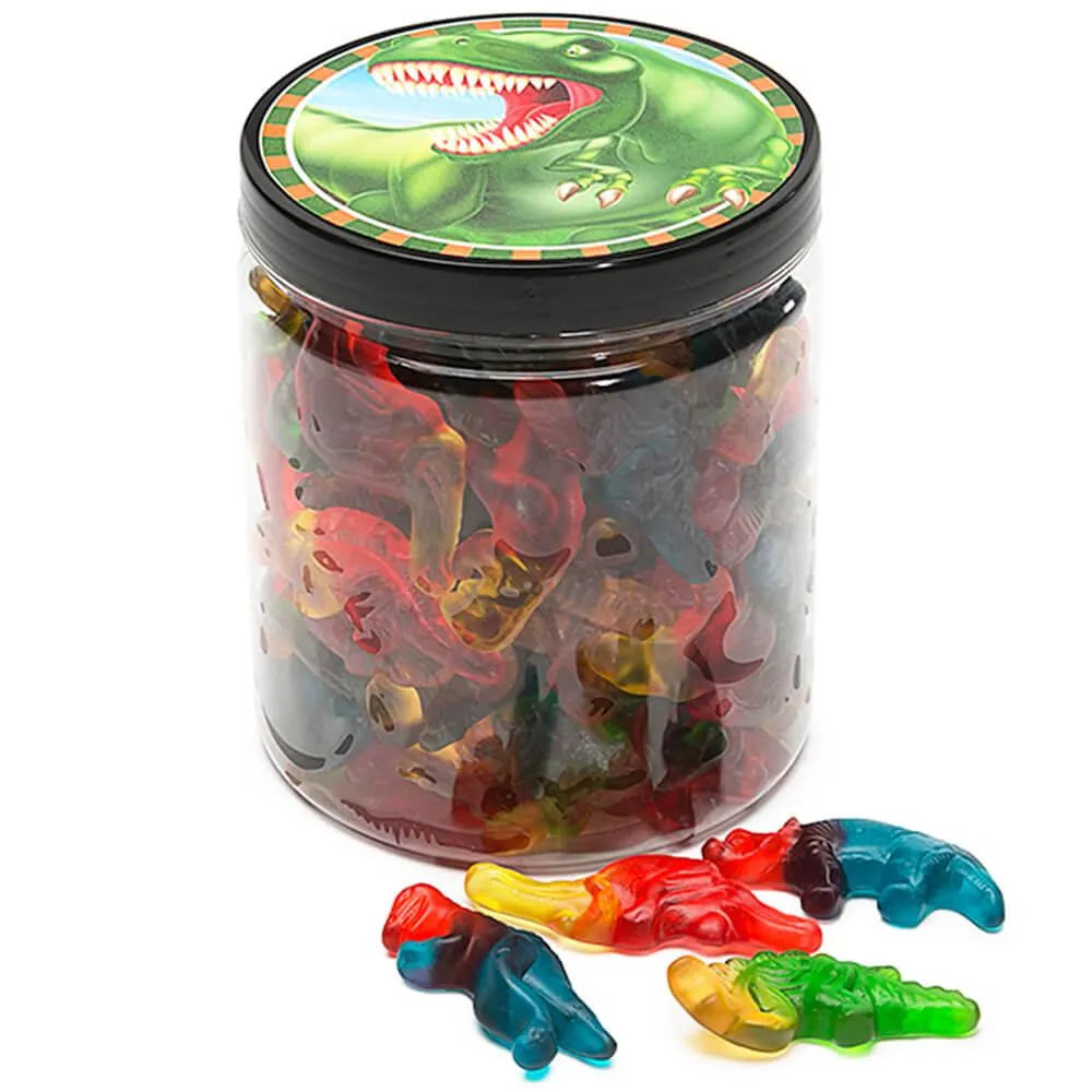 Haribo Gummy Dinosaurs Candy: 100-Piece Jar