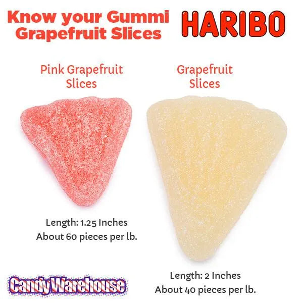 Haribo Gummy Grapefruit Slices: 5LB Bag