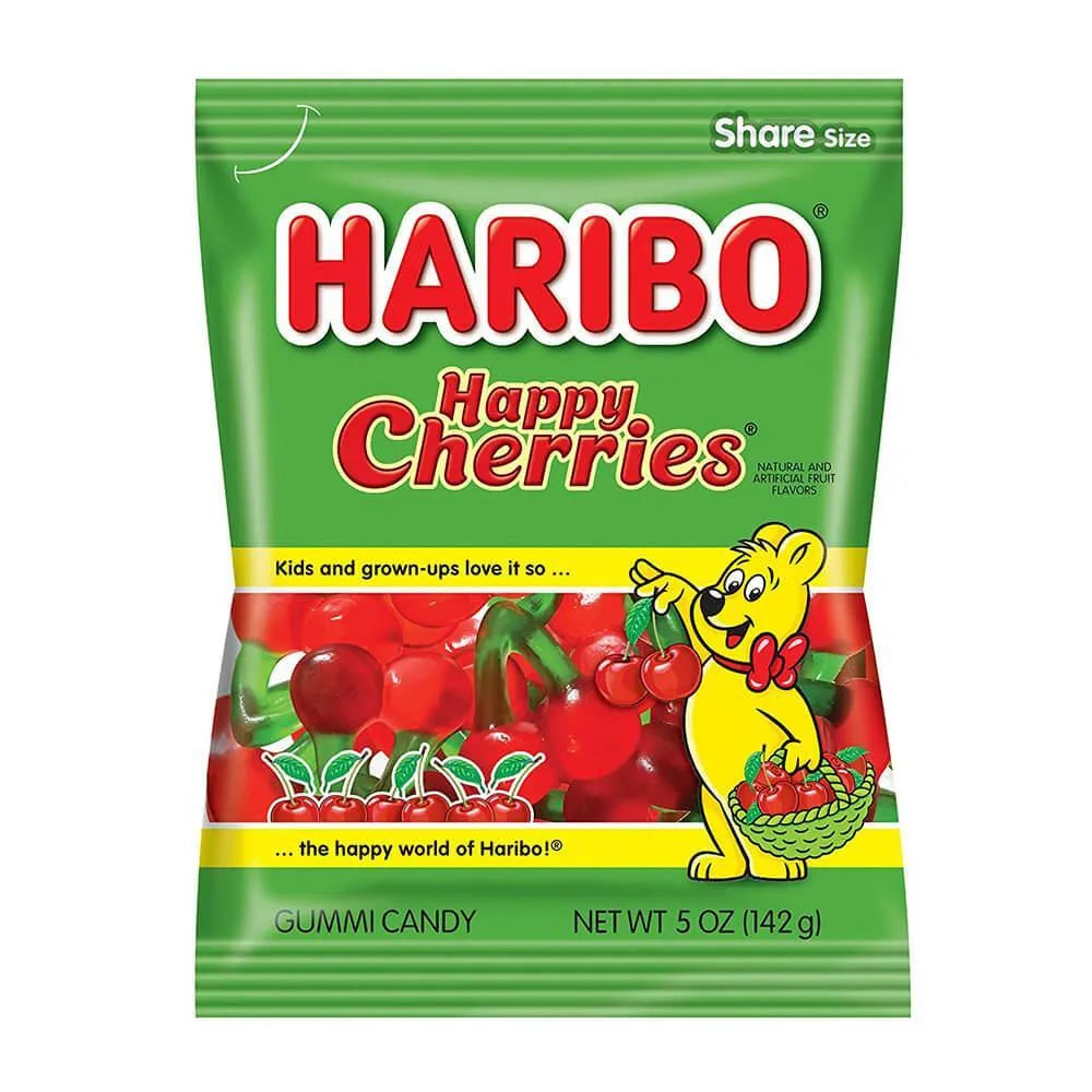 Haribo Gummy Happy Cherries: 3.75LB Box