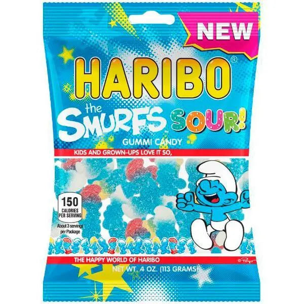 Haribo Gummy Sour Smurfs Candy: 3LB Box