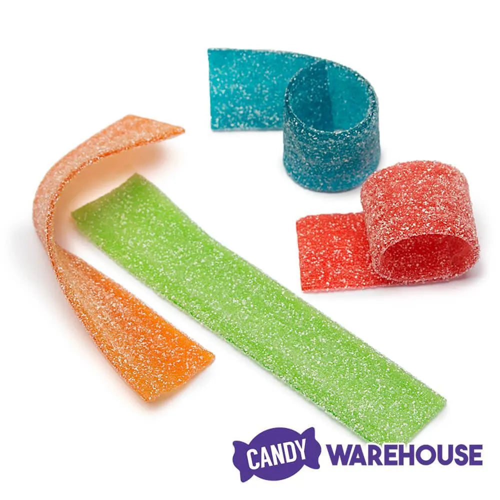 Haribo Zing Sour Streamers Gummy Candy Belts: 3LB Box