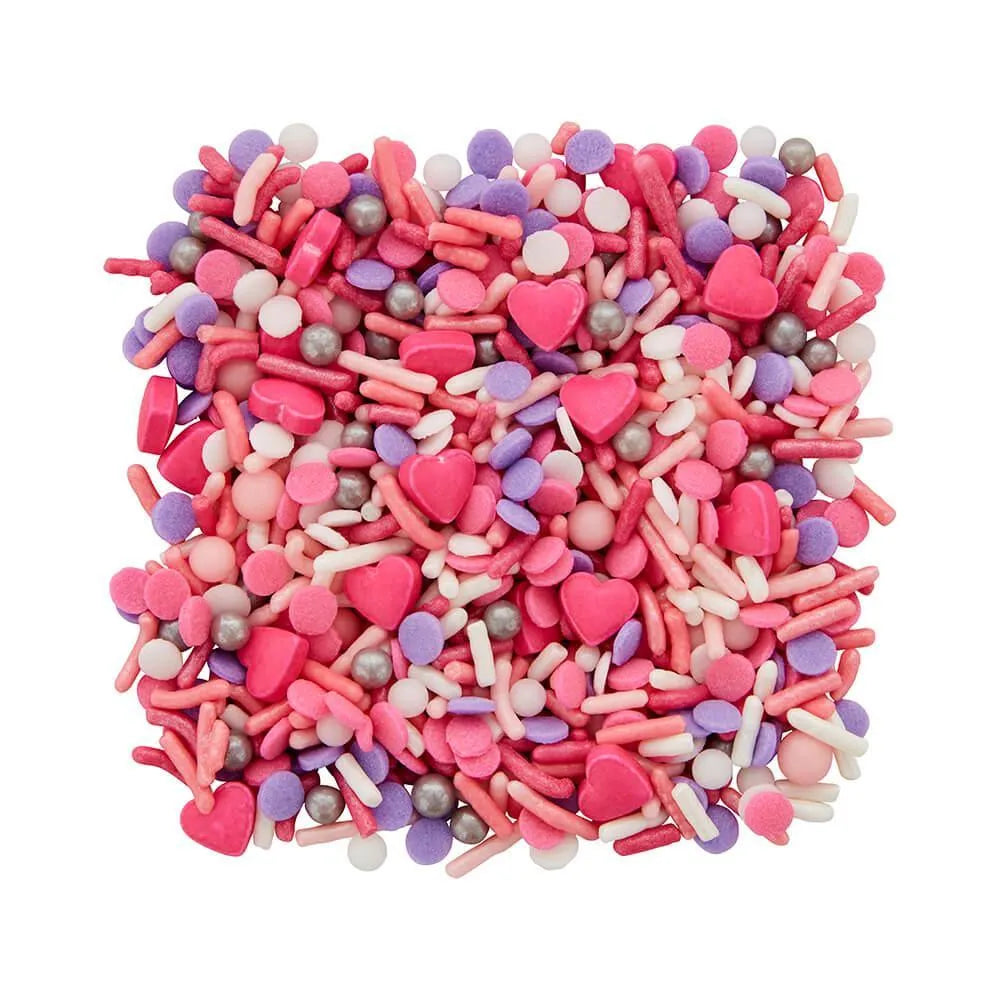 Hearts and Jimmies Mix Sprinkles: 4-Ounce Bottle