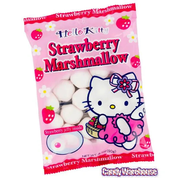 Hello Kitty Strawberry Marshmallow Candy: 25-Piece Bag