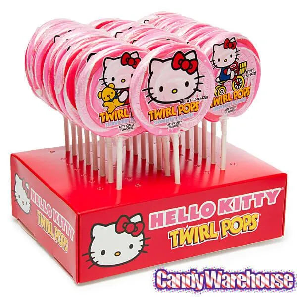 Hello Kitty Swirl 1.5-Ounce Twirl Pops: 24-Piece Display