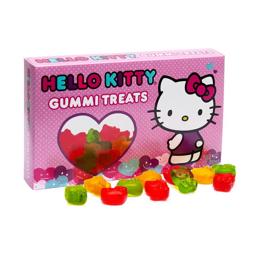 Hello Kitty Valentine Gummy Treats Candy Theater Size Packs: 12-Piece Box