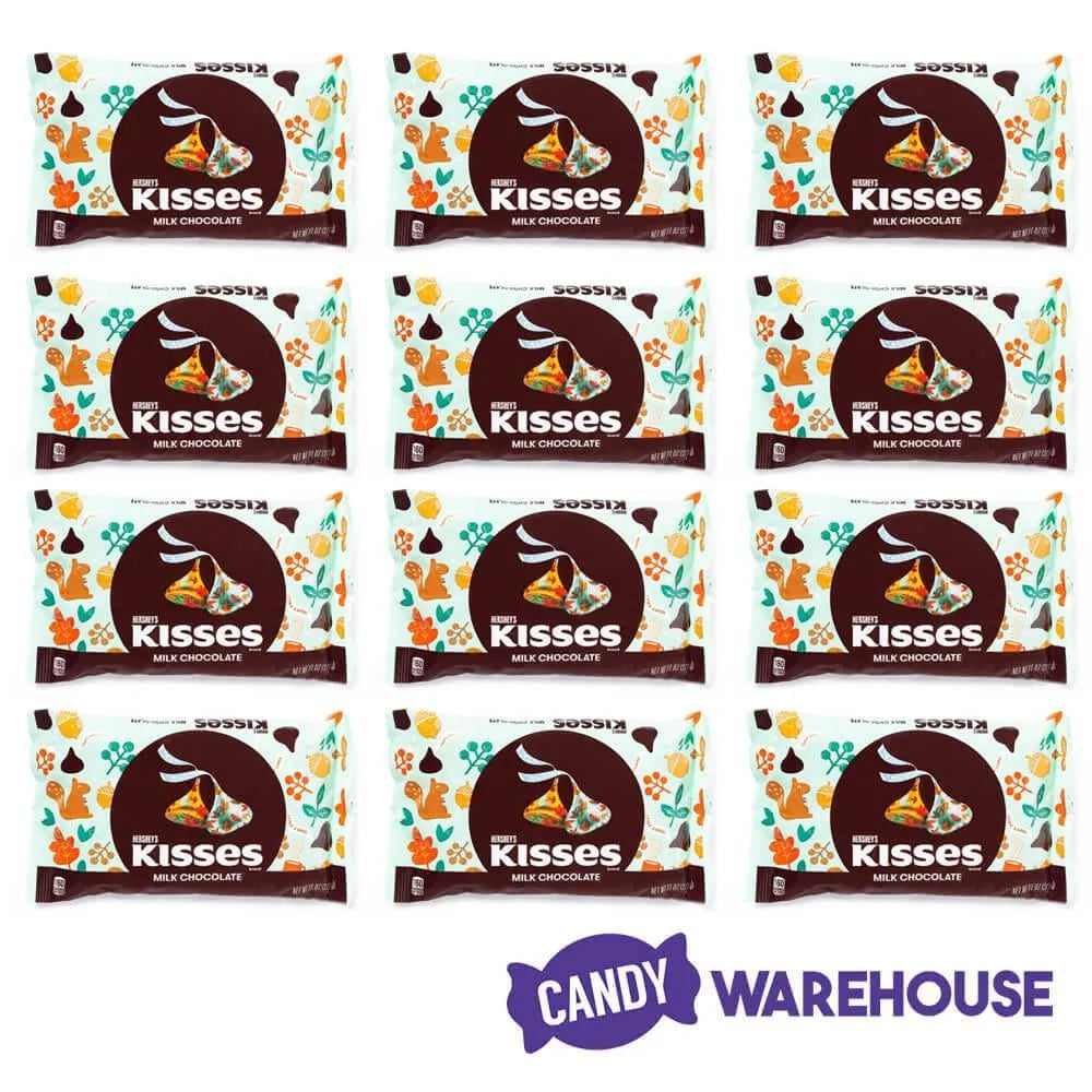 Hershey Kisses Autumn Foiled Milk Chocolate Halloween Candy Bags: 12-Pack Box