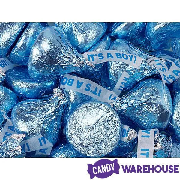 Hershey Kisses It's a Boy Blue Foiled Milk Chocolate Candy: 7-Ounce Bag