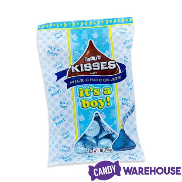 Hershey Kisses It's a Boy Blue Foiled Milk Chocolate Candy: 7-Ounce Bag