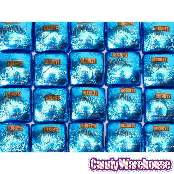 Hershey's Bliss Blue Foiled White Chocolate Squares: 35-Piece Bag