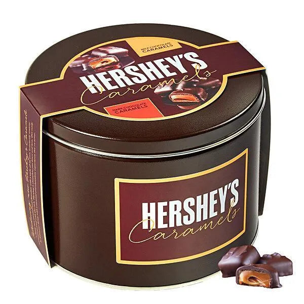 Hershey's Caramels - Milk and Dark Chocolate Caramel Candy: 2.5LB Gift Tin