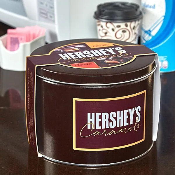 Hershey's Caramels - Milk and Dark Chocolate Caramel Candy: 2.5LB Gift Tin