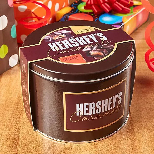 Hershey's Caramels - Milk and Dark Chocolate Caramel Candy: 2.5LB Gift Tin