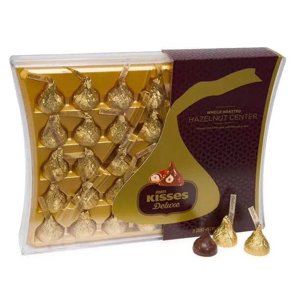 Hershey's Hazelnut Kisses Deluxe Premium Collection: 35-Piece Acrylic Gift Box