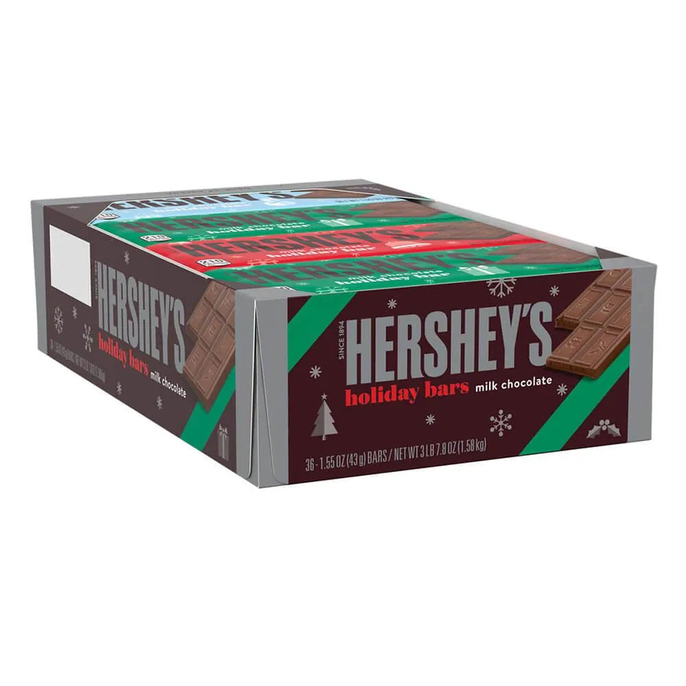 Hershey's Holiday Milk Chocolate Candy Bars: 36-Piece Box