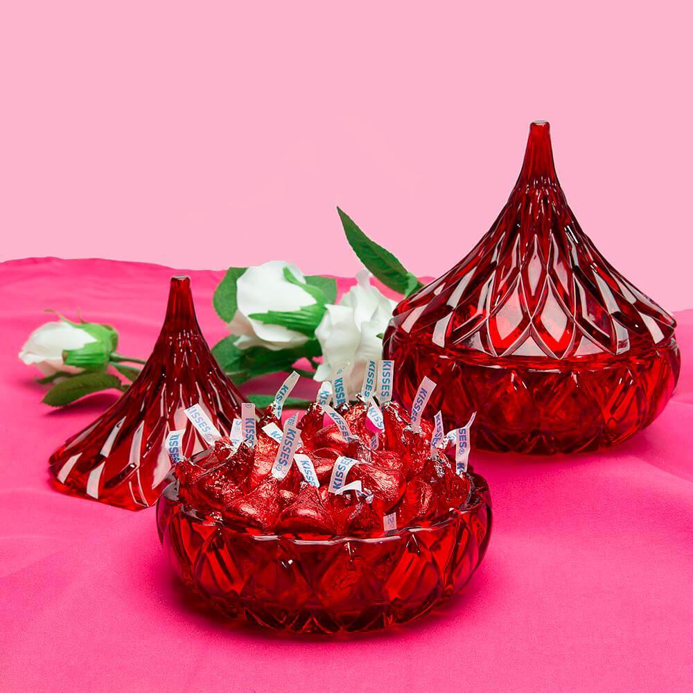 Hershey's Kiss Red Crystal Candy Dish