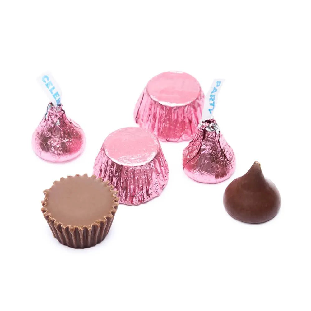 Hershey's Kisses and Reese's Peanut Butter Cups Miniatures Bulk Candy - Pink: 31-Ounce Bag