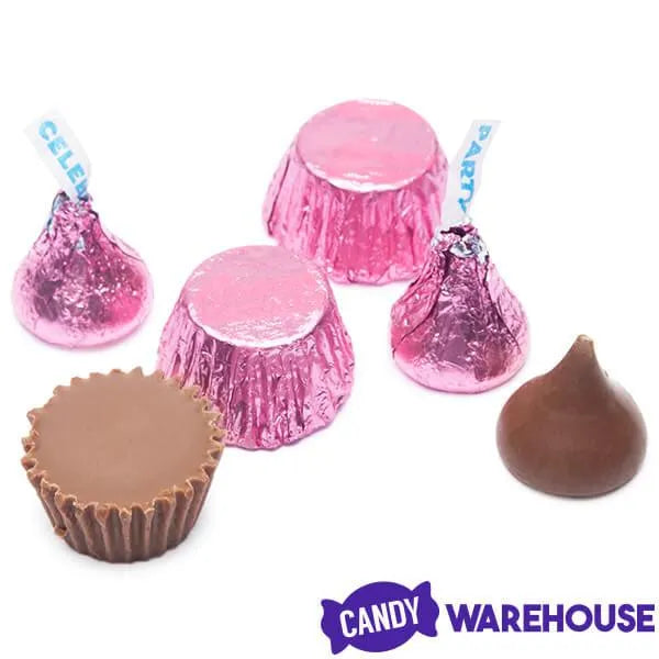 Hershey's Kisses and Reese's Peanut Butter Cups Miniatures Bulk Candy - Pink: 31-Ounce Bag