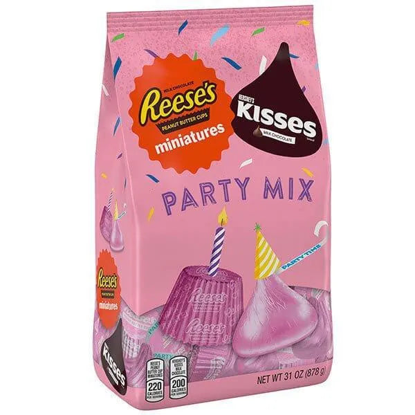 Hershey's Kisses and Reese's Peanut Butter Cups Miniatures Bulk Candy - Pink: 31-Ounce Bag