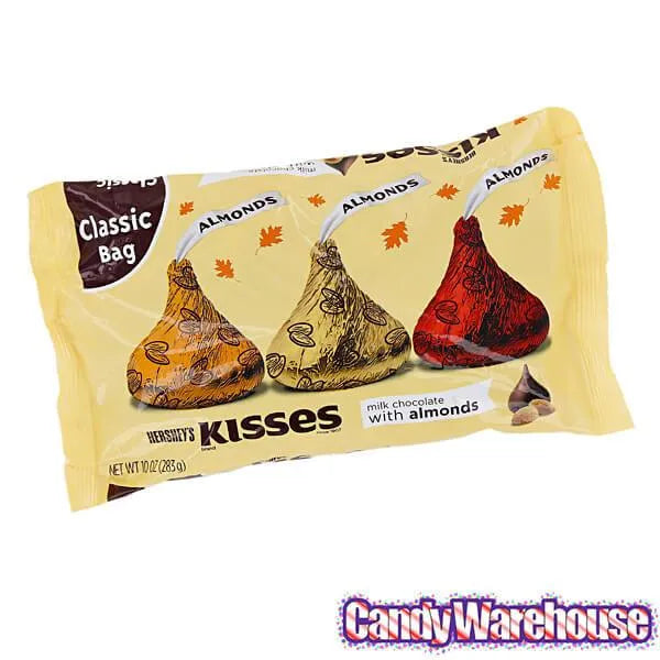 Hershey's Kisses Autumn Foiled Milk Chocolate with Almonds Candy: 60-Piece Bag