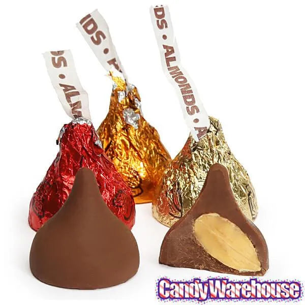 Hershey's Kisses Autumn Foiled Milk Chocolate with Almonds Candy: 60-Piece Bag