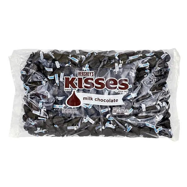 Hershey's Kisses Black Foiled Milk Chocolate Candy: 400-Piece Bag