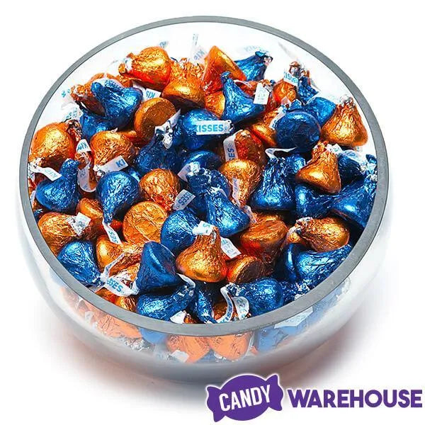 Hershey's Kisses Color Combo - Dark Blue and Orange: 800-Piece Box