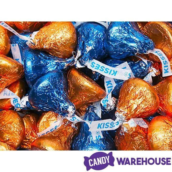 Hershey's Kisses Color Combo - Dark Blue and Orange: 800-Piece Box