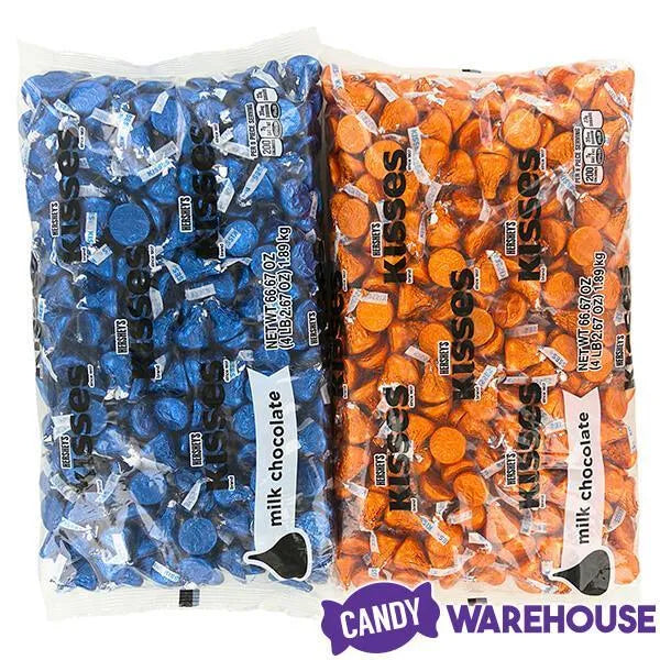 Hershey's Kisses Color Combo - Dark Blue and Orange: 800-Piece Box