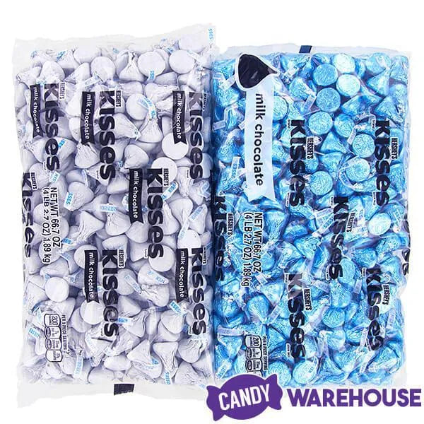 Hershey's Kisses Color Combo - Light Blue and White: 800-Piece Box