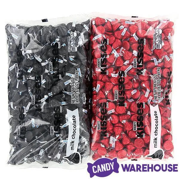 Hershey's Kisses Color Combo - Red and Black: 800-Piece Box