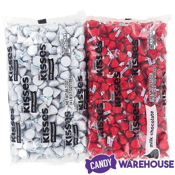 Hershey's Kisses Color Combo - Red and White: 800-Piece Box