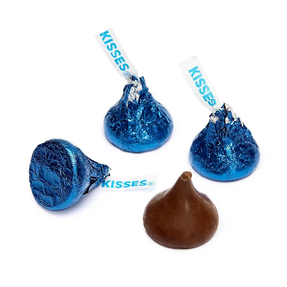 Hershey's Kisses Dark Blue Foiled Milk Chocolate Candy: 400-Piece Bag