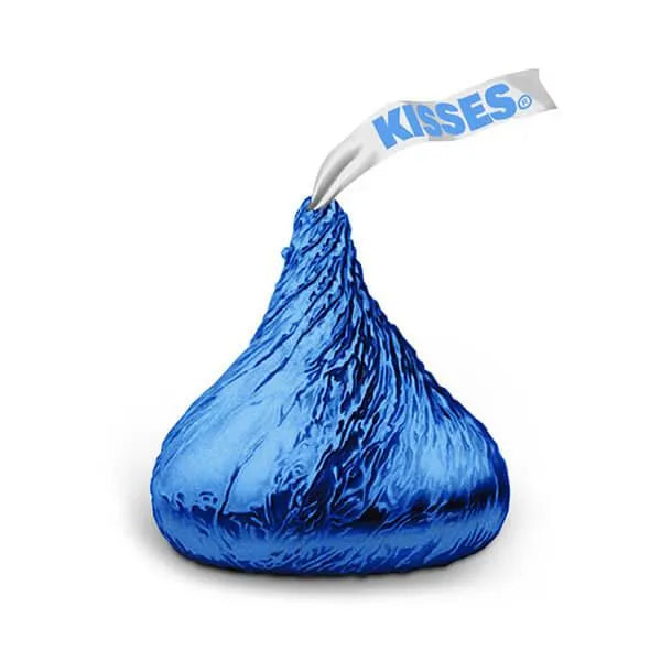 Hershey's Kisses Dark Blue Foiled Milk Chocolate Candy: 400-Piece Bag