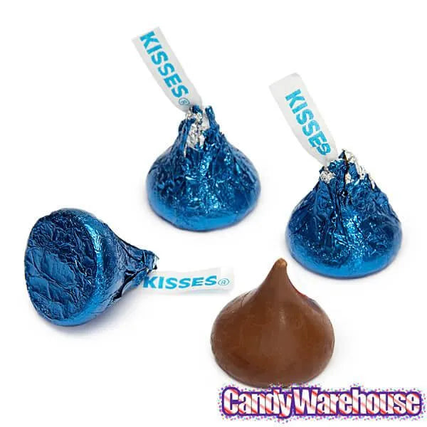 Hershey's Kisses Dark Blue Foiled Milk Chocolate Candy: 400-Piece Bag