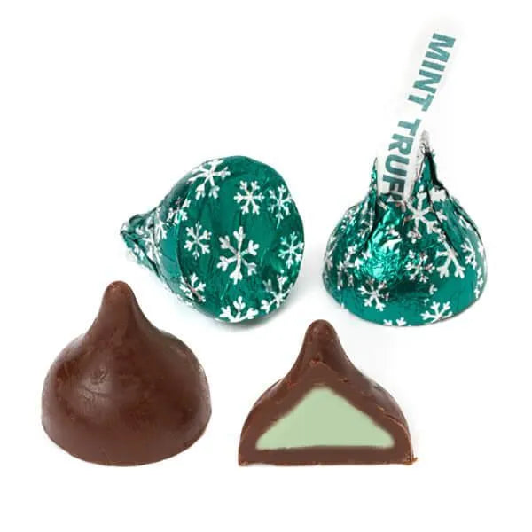 Hershey's Kisses Dark Chocolates with Mint Truffle Filling: 9-Ounce Bag